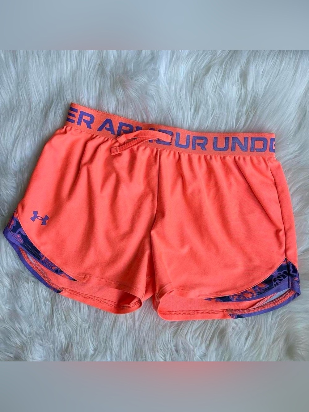 Under Armour Coral Orange/Pink Athletic Shorts